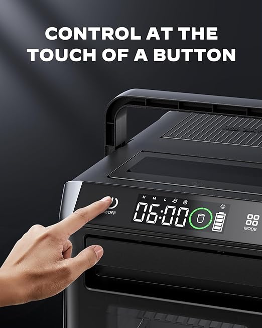 Silonn Battery-Powered Ice Maker with 4-Power, RV Ice Maker Countertop 12V/24V Car Charger 100-240V AC Solar-Ready, Portable Ice Machine 9 Cubes/6 Mins 22lbs/Day Auto-Clean for Camping RV Home Outdoor