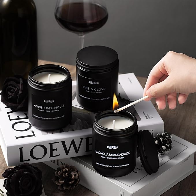 6 Pack Candles for Home Scented Aromatherapy Candles Gifts Set for Men, Men Candle Set, 42 oz 300 Hour Long Lasting Candles, Gifts for Mens, Birthday, Christmas, Anniversary Present