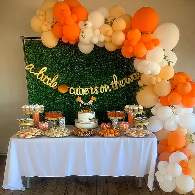 130pcs Orange Balloons Different Sizes 18" 12" 10" 5" Orange Matte Latex Balloons for Boys Girls Birthday Baby Shower Gender Reveal Wedding Gender Reveal Autumn Party Decorations