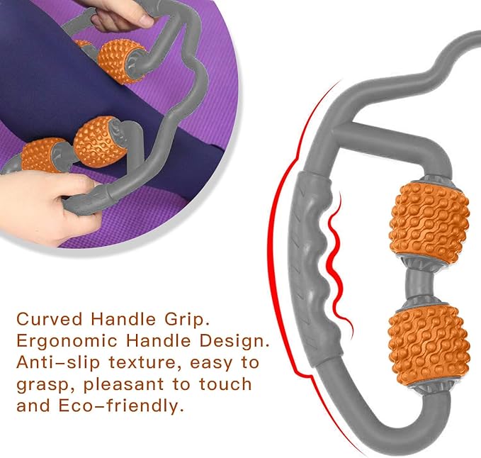 Cellulite Massage Tool Deep Fascia Massager & Dimpled Skin Remover for Legs - Anti-Cellulite Roller Tech with Lymphatic Drainage, Smooth Skin & Pain Relief for Thighs & Buttocks Sculpting