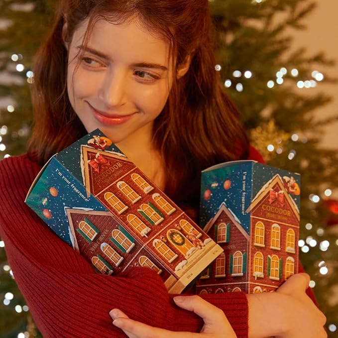 COCODOR Christmas White Tree Reed Diffuser/Snow Dark Vanilla&Sandalwood/ 6.7oz / Scent Fragrance Oil Diffuser for Bedroom Bathroom Home Décor for Xmas