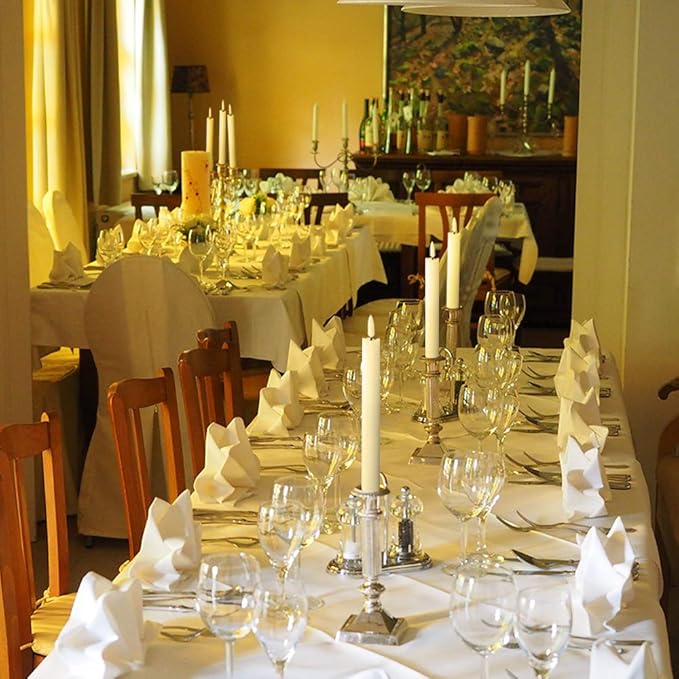 GenSwin Flameless Flickering Taper Candles with 2 Remote Controls and Timer, Real Wax 3D Wick Light Window Candles Battery Operated Pack of 8, Christmas Home Wedding Decor(White, 0.78 X 9.64 Inch)