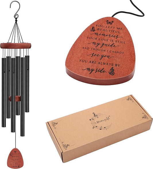 Memgift Sympathy Gifts for Loss of Loved One Memorial Wind Chimes Dad Mom Memorial Windchime Bereavement for Loss of Dad Mom Son Daughter Wind Chimes for Outside