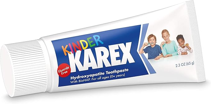 Kinder Karex Hydroxyapatite Kids Toddler Toothpaste I Fluoride Free I Clinically Tested I 2.3 oz