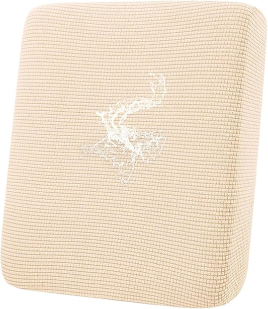 hyha Waterproof Couch Cushion Covers for Pets, Non Slip Sofa Seat Cover for Dogs Washable, Soft Thick Stretch Jacquard Fabric, Sofa Slipcovers with Elastic Bottom (1 Piece for Backrest M, Beige)