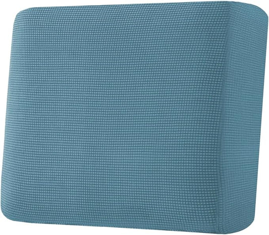 H.VERSAILTEX Super Stretch Individual Seat Cushion Covers Sofa Covers Couch Cushion Covers Slipcover Sets Thick Jacquard Textured Twill Fabric (1 Piece Chair Cushion Cover, Storm Blue)
