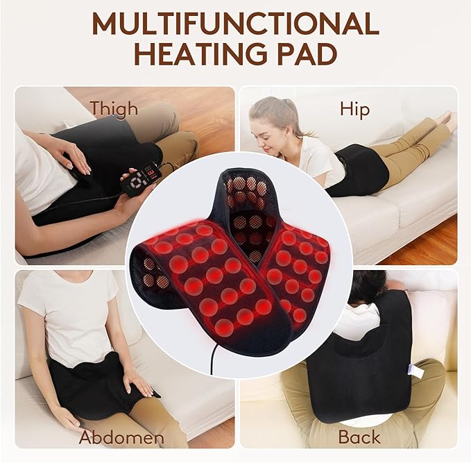 UTK Far Infrared Heating Pads for Neck and Shoulders and Back, Hot to 159℉, Gift for Women, FSA-HSA Eligible Neck and Shoulder Heating Pad with 84 Natural Jade, 24 Timers & Auto Shut Off (23 * 18'')