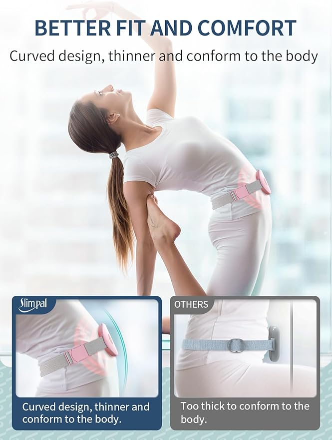 Slimpal Heating Pad for Period Cramps, Portable Cordless Electric Heating Pad for Menstrual Pain Relief Heat Belt, Rechargeable Wearable Heat Pad Gifts for Her Women Girl Wife Girlfriend, Pink