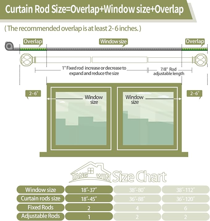 Gold Adjustable Curtain Rods for Windows:18-45 Inch Farmhouse Heavy Duty Curtain Rod for Bedroom Living Room,Boho Decorative Rustic Drapery Rods with Vintage Coastal Texture Finial,Brass Gold