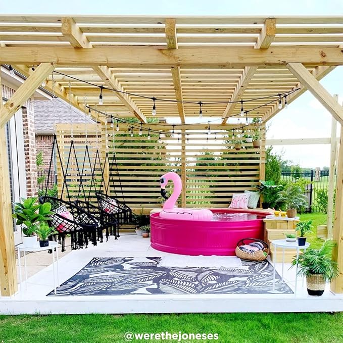 Enbrighten LED Outdoor String Lights 24ft Soft Warm White Patio Lights with Ultra-Durable Shatterproof and Waterproof Acrylic Bulbs for Balcony, Backyard, Porch, Gazebo, Deck, Party and Market, 35629