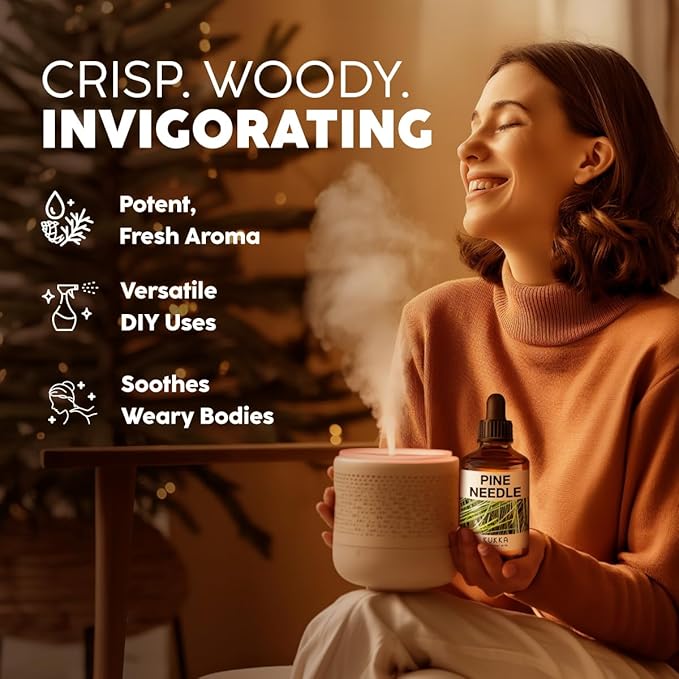 Kukka Pine Essential Oil for Diffuser - 4 Fl Oz - 100% Pure Natural Pine Oil, Woody Scent, for Candle & Soap Making Scent DIY