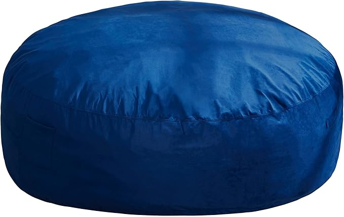 Hobestluk 6FT Bean Bag Chair Bean Bag Chairs for Adults Giant Bean Chairs with Velvet Cover, Memory Foam BeanBag Chair Fluffy BeanBag Chairs for Living Room, Bedroom- Blue (70" x 70" x 15")