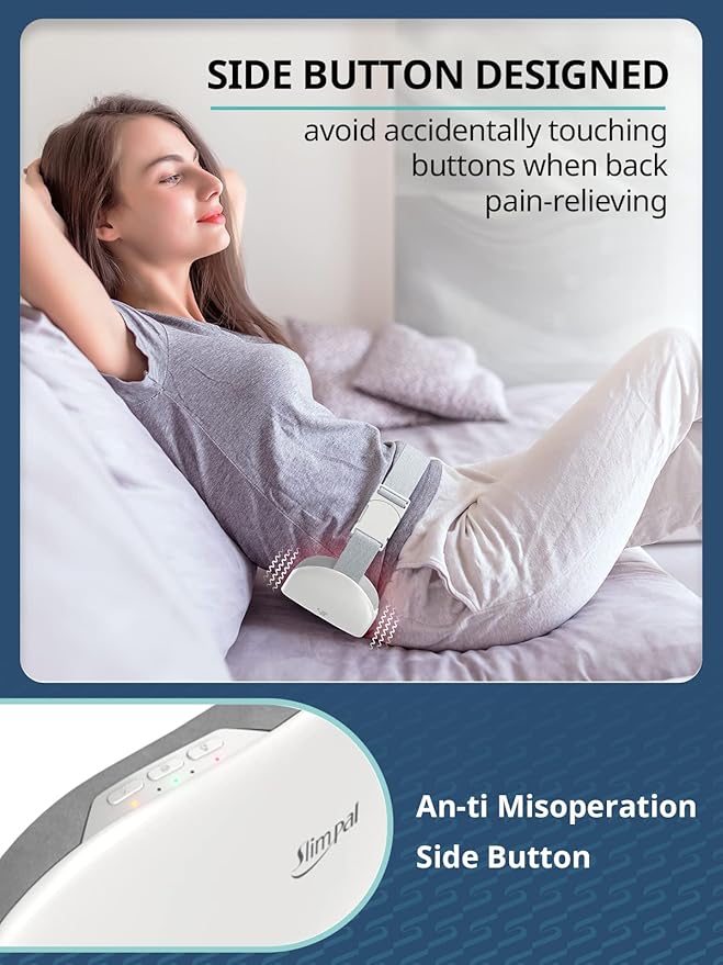 Slimpal Heating Pad for Period Cramps, Plus-Sized Portable Electric Heating Pad, Menstrual Cordless Heat Belt Back, Belly, Waist Pain Relief, Long-Lasting Battery, Gift for Her Girl Women Wife, Beige