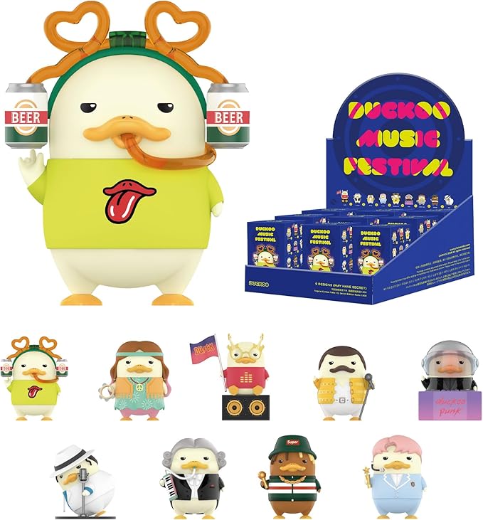 POP MART DUCKOO Music Festival Series Blind Box Figures, Random Design Action Figures Collectible Toys Home Decorations, Holiday Birthday Gifts for Girls and Boys, Whole Set