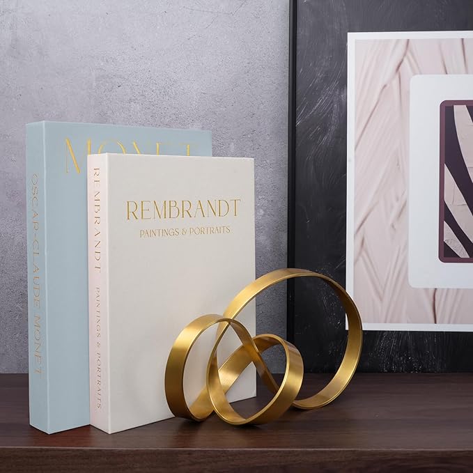 Linen Decorative Books for Home Decor,Set of 2 Aesthetic Faux Decor Book for Decoration,Fake Books for Bookshelf,Keepsake Storage Box (Blue & Beige)