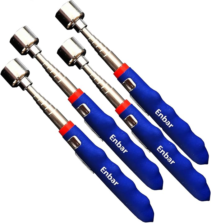 20lb Telescoping Magnetic Pick Up Tool Extendable 31" Telescopic Magnet Stick Useful for Hard-to-Reach,Sink Drains Mechanic Automotive Gifts for Men Women Husband Birthday Father's Day(4PCS)