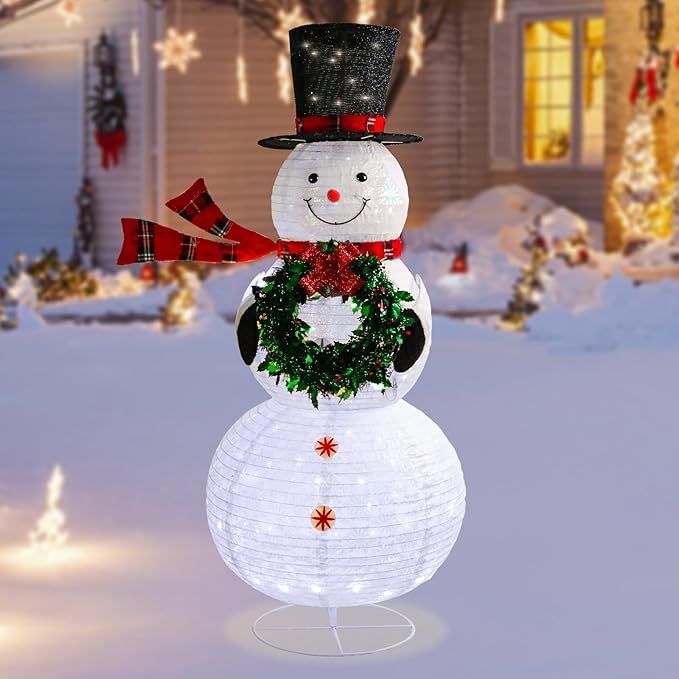 Taman 6ft Christmas Lighted Snowman Decorations Lighted Up Outdoor Lighted Holiday Displays Gift for Christmas Garden Party Yard Porch Decor