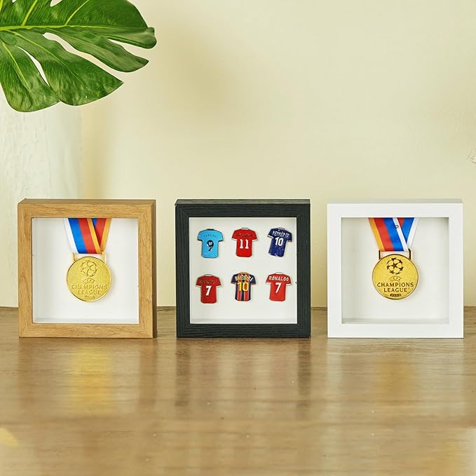 5x5 Mini Shadow Box Display Case Picture Frame with Soft Linen Back,Small Deep Black Shadow Box 5x5 for Flowers Medal Display Case Jersey pet Graduation Memorabilia Baby Ltems Crafts Photos