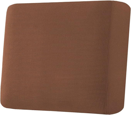 H.VERSAILTEX Super Stretch Individual Seat Cushion Covers Sofa Covers Couch Cushion Covers Slipcover Sets Thick Jacquard Textured Twill Fabric (1 Piece Chair Cushion Cover, Caramel)