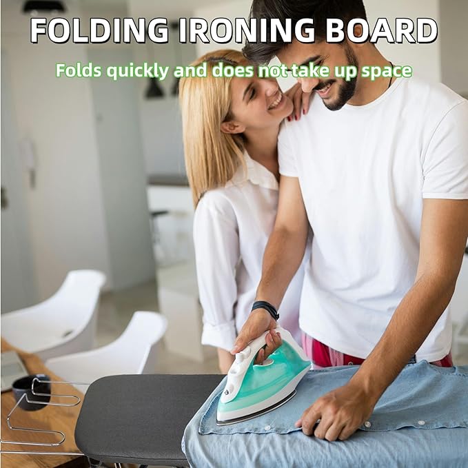 Compact Foldable Tabletop Ironing Board - with Iron Rest and Heat Resistant Cover, Portable Non-Slip Mini Iron Board for Home and Travel