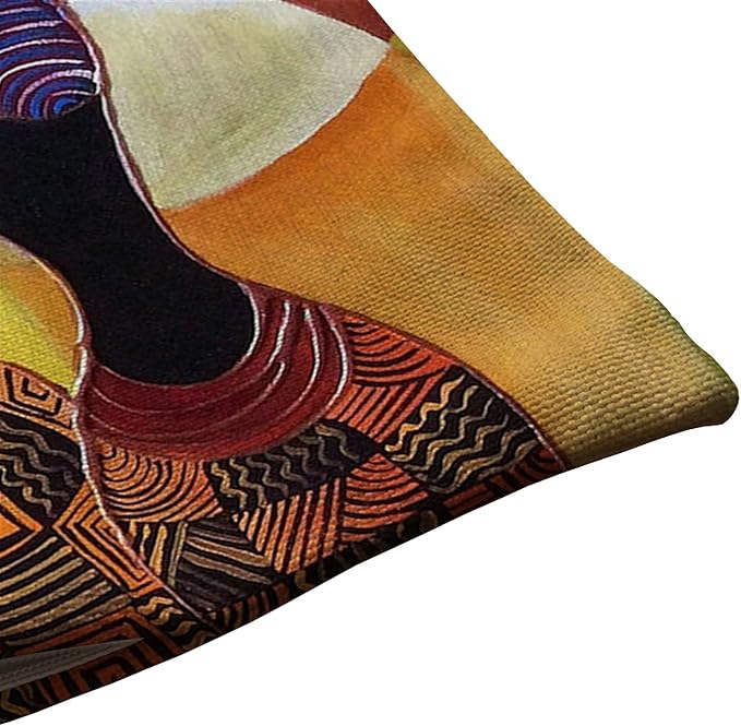 Farmhouse Decorative Outdoor Throw Pillow Covers for Couch Sofa Bed African Woman Pillow Cover Modern Decor Pillow Case 12 x 20 Inch Jcp135