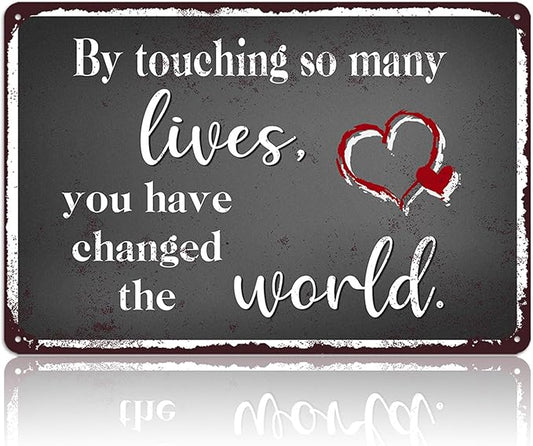 Nurse Retirement Gifts for Women, Nurses Practitioner Metal Tin Signs Home Decor Nursing School Graduation Happy Retirement Accessories Thank You Sign 8x12 Inch