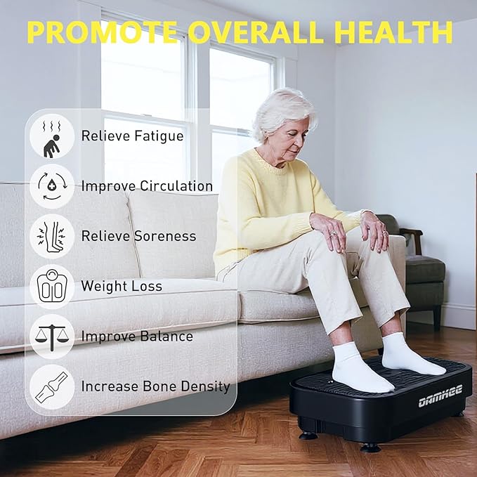 Vibration Plate Exercise Machine for Lymphatic Drainage, 2025 Advanced Triple Motors Vibrating Equipment for Weight Loss, Whole Body Workout with Magnetic Acupoints, Gym Home Shake Board for Fitness