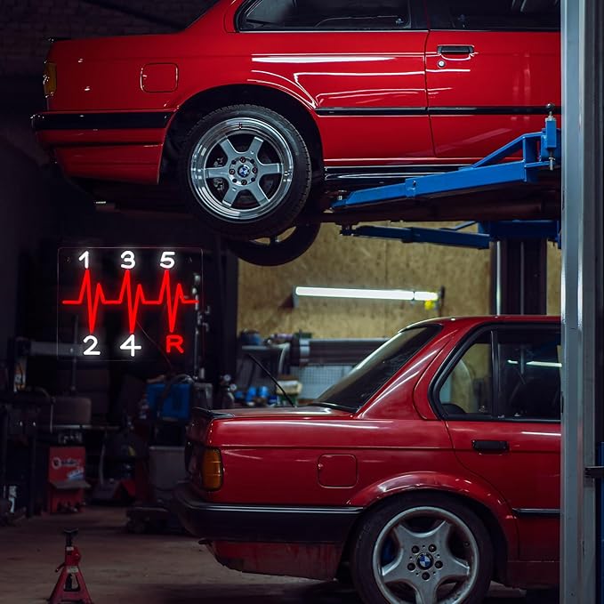 Shift Neon Sign for Wall Decor LED Manual Gearbox Neon Light Dimmable USB Car Gearbox Light Up Sign for Garage Parking lot Car Club Gifts for Father Husband Car Lovers(15.7 * 11.8In)