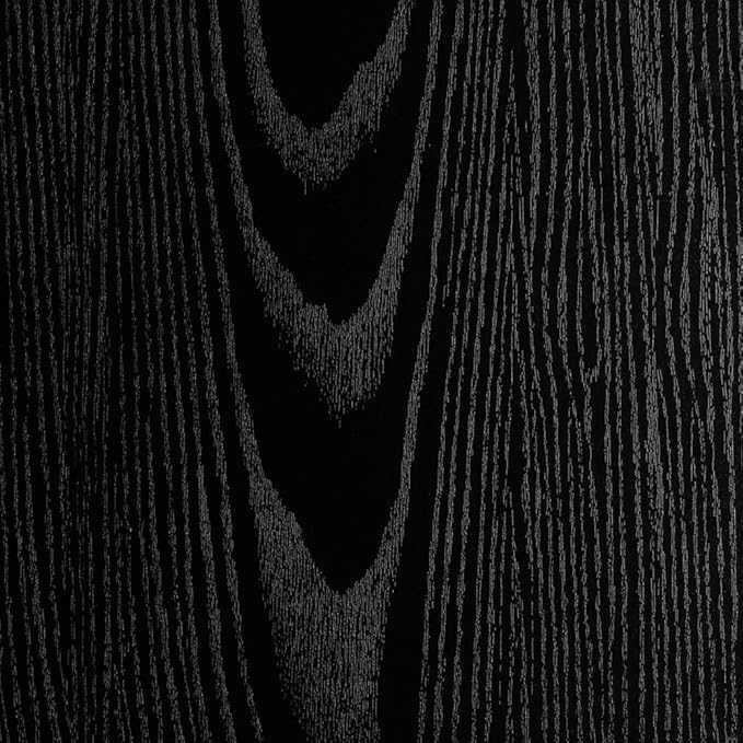 55 Inch Floating Shelves for Wall Set of 2, 8"D Wood Grain Bathroom Shelves with Invisible Brackets, Easy Install Engineered Wood Storage Shelves for Kitchen, Living Room, Bedroom, Black Finish