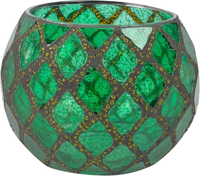 Votive Candle Holder Tea Lights - Glass Candle Holders, Mosaic Tealight Candle Holder, Candle Jar Cup for Wedding Centerpiece Party Table Decorations, Valentines Day Decor