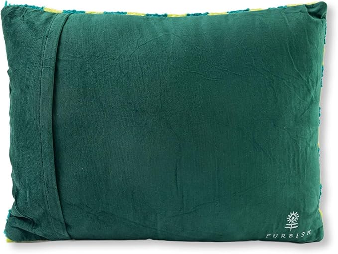 FURBISH Hook Decorative Throw Pillow - Doing The Most - 12"x16" - Small Embroidered Designer Pillow for Living Room, Couch, Sofa, Chair & Bed - Eclectic Home Decor