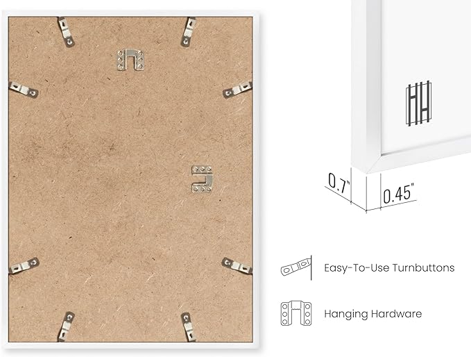 Haus and Hues 16x24 White Oak Wood Picture Frames Set of 15 - Premium Bulk Picture Frames 16x24 Bundle - Elegant Gallery Wall Frame Set for Posters, Art Display - Ideal for Wall Decor in Home & Office