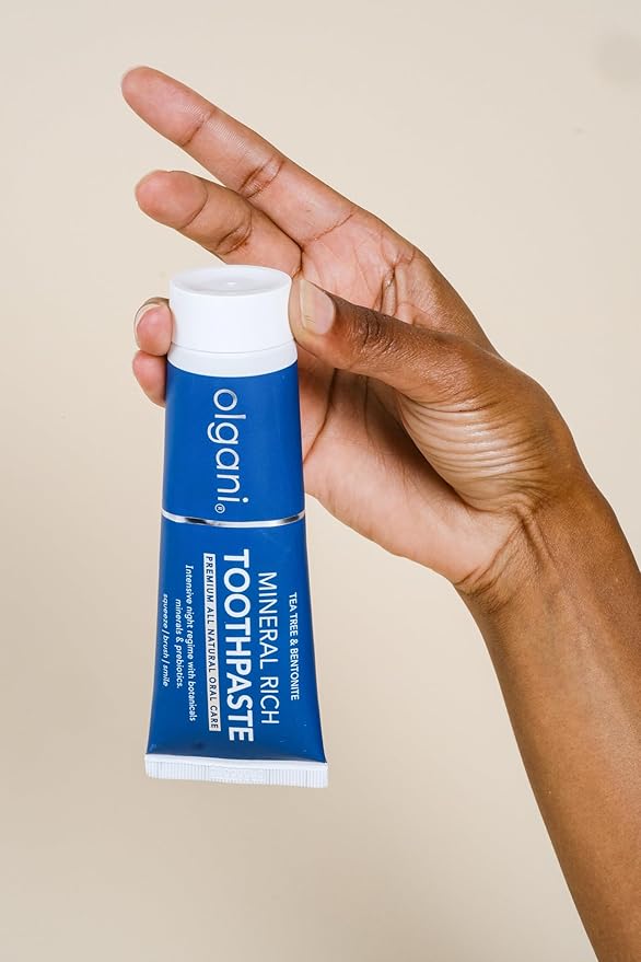 | Mineral Rich Toothpaste | Remineralizing Night-Time Formula with Bentonite Clay | Flouride-Free | Coconut Oil | Tea Tree & Peppermint | Safe for Kids | 2.53 Fl.Oz