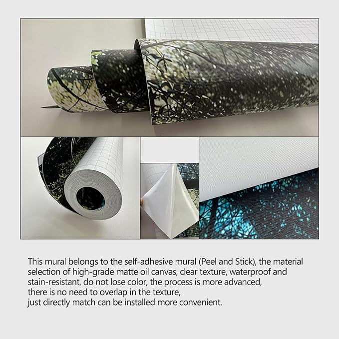 Colorful Banana Leaf Wall murals Peel and Stick Wallpaper for Bedroom Living Room - 58"x86"