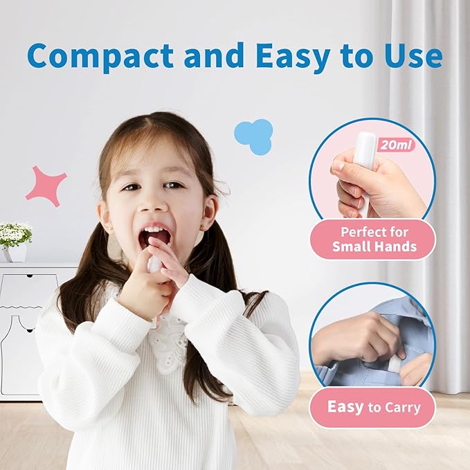 Mouth Spray for Kids, Toddler Toothpaste Helper, Fluoride Free Baby Toothpaste Cavity Protection, Oral Care with Natural P113+ Antibacterial Peptide - for Newborns to Age 6 (Watermelon)