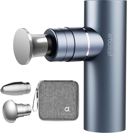 arboleaf Massage Gun Deep Tissue with Metal Head, Full-Metal Electric Portable Hand Held Massager Gun with Case for Back, Body Sore Muscles, Pain Relief, Gifts for Dad, Office, Home, Athletes