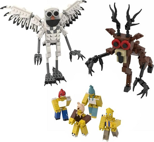 6Pcs 99 N-ights in The Forest Block Model DIY Gothic Building Decorative Monster Figurine Ornaments, Creative Collectible Gift, Funny Desk Display