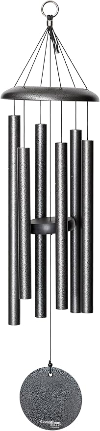 Corinthian Bells by Wind River - 30 inch Silver Vein Wind Chime for Patio, Backyard, Garden, and Outdoor Decor (Aluminum Chime) Made in The USA