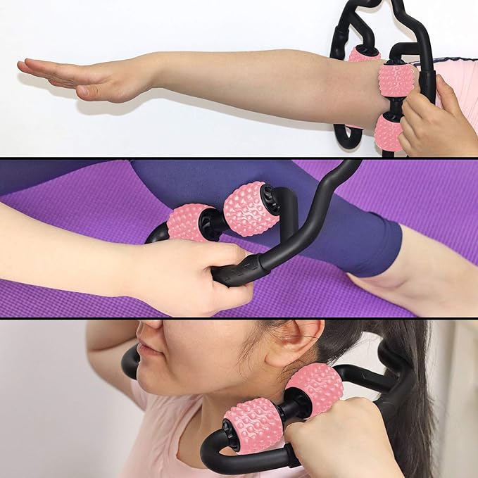 Cellulite Massage Tool Deep Fascia Massager & Dimpled Skin Remover for Legs - Anti-Cellulite Roller Tech with Lymphatic Drainage, Smooth Skin & Pain Relief for Thighs & Buttocks Sculpting