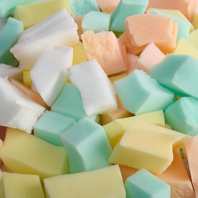 Bean Bag Chairs for Adults - Memory Foam Furniture BeanBag Chair - Kids/Teens Sofa with Soft Micro Fiber Cover - Round Fluffy Couch for Living Room Bedroom College Dorm - 4 ft, Gray Stripe