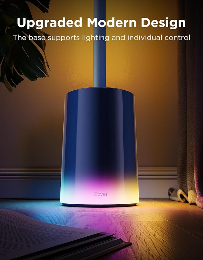 Govee Floor Lamp 2 with Matter, RGBIC, Warm Cool White LED, Alexa Compatible, 1725lm, Music Sync, Scene Modes, Smart Floor Lamp for Living Room, Bedroom, Blue(1 Pack)