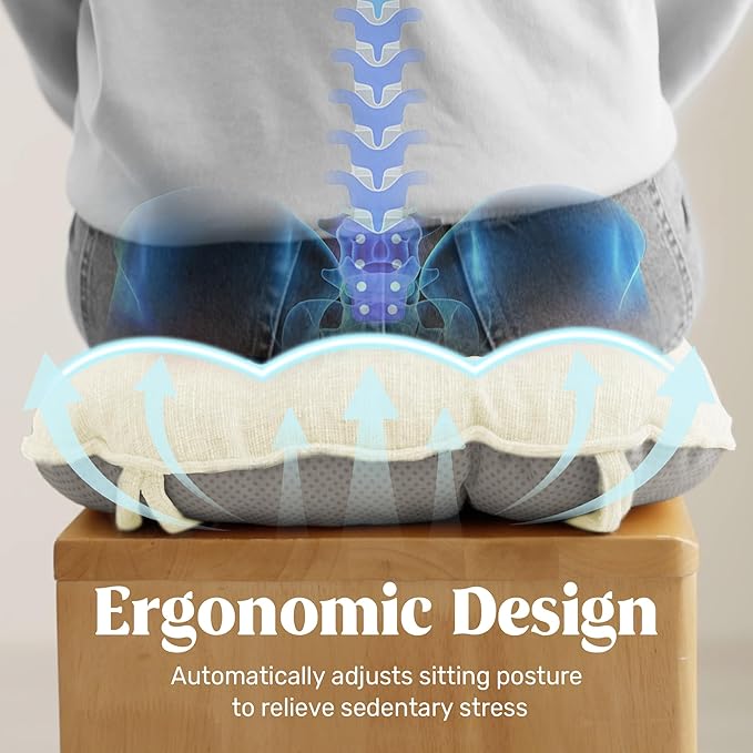 puredown® Chair Cushions for Dining Chairs, Tufted Memory Foam Chair Pads with Non-Slip Backing, Kitchen Seat Cushions with Ties, Washable Seat Pads Set of 4, 15.5" x 15.5" x 4", Ivory