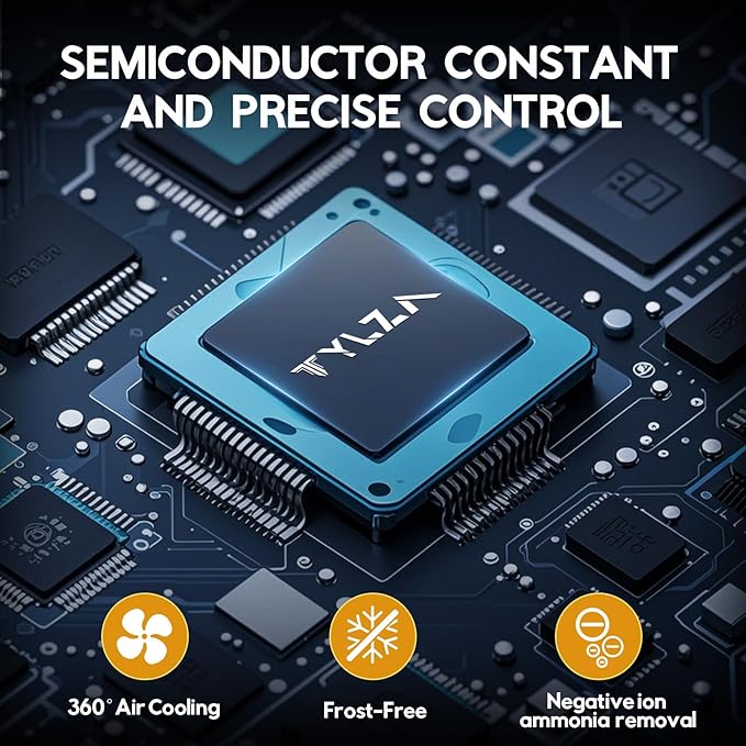 Tylza Cigar Humidor Cabinet 35L, Temp & Humidity Control Electric Humidors for Cigars, 260 Cigars, Digital Hygrometer, Safety Lock, Cigar Humidors with Cedar Wood Drawer Shelves, Cigar Gifts for Men