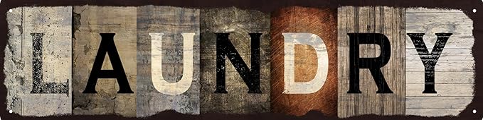 Vintage Tin Sign Retro Metal Laundry Signs for Home Decor Stylish Wall Art Plaques Ideal Gift for Home Bathroom Kitchen and Gothic Wall Decor in Every Room 16x4in