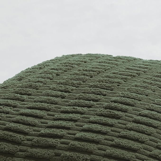 Fancy Homi 4 Packs Boho Olive Green Decorative Throw Pillow Covers 14x14 Inch for Couch Bed Sofa, Rustic Modern Farmhouse Home Decor, Soft Plush Corduroy Cute Square Cushion Case 35x35 cm