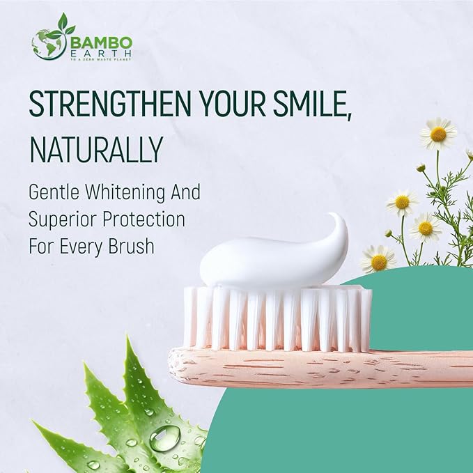 Natural Fluoride Free Toothpaste - Nano Hydroxyapatite, Remineralizing, Sensitive Teeth, Whitening & Zero Waste Tube - Dentist Recommended for Adult & Kids Oral Aloe Vera & Chamomile (Single, Aloe)