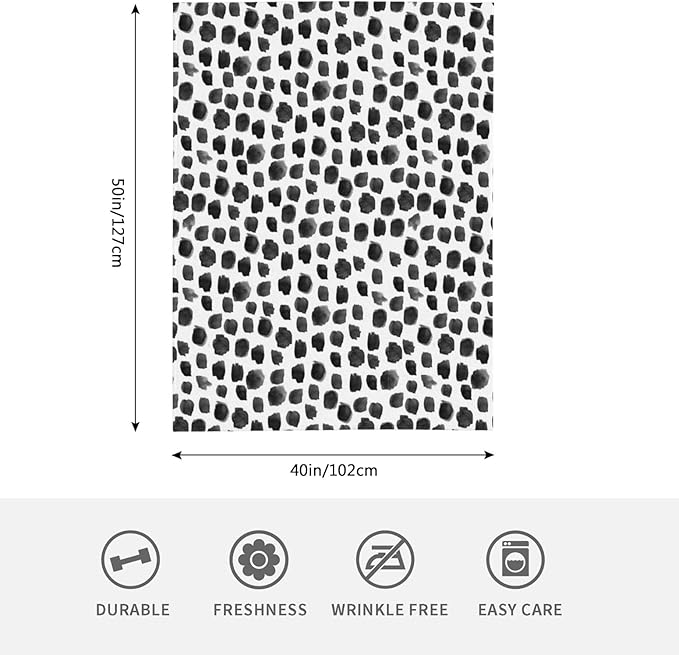 HGOD DESIGNS Watercolor Polka Dot Flannel Fleece Bed Blanket Throw Blanket Lightweight Cozy Plush Blanket for Bedroom Living Rooms Sofa Couch 40"x50"