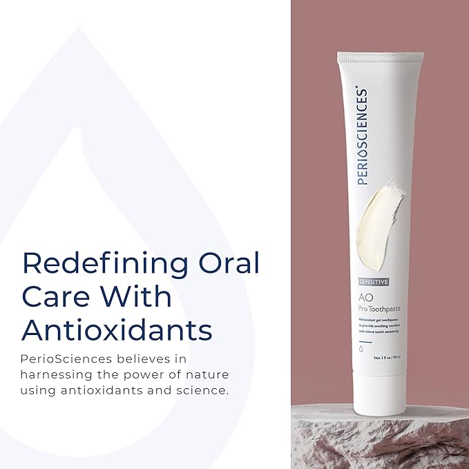 PerioSciences Sensitive AO Pro Toothpaste with Nano Hydroxyapatite 3 fl oz / 90ml - Pack of 2