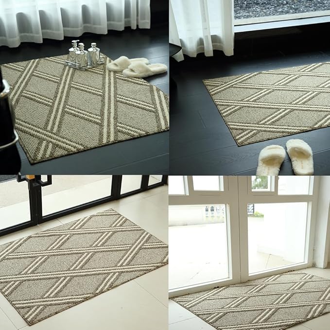 Door Mat Indoor Entrance, Large Welcome Mat Outdoor, Non Slip Front Door Mat Entryway（20x32）