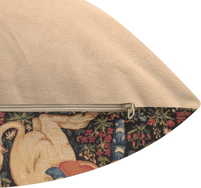 Charlotte Home Furnishings Decorative Pillow Covers for Couch 18X18 in Unicorn Throw Pillow Covers for Sofa Tapestry Square Pillow Cases for Bed Living Room Soft European Cotton Jacquard Woven